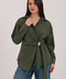 Asymmetric Buckle Shirt