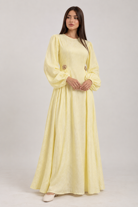 GOLDEN BLOOM MAXI DRESS
