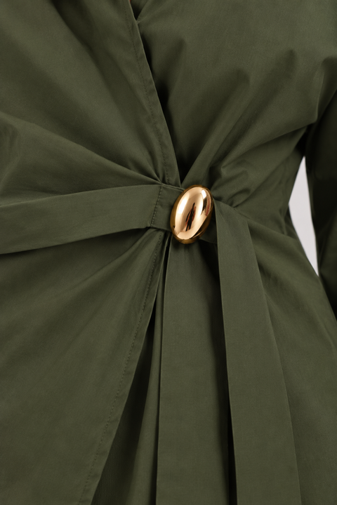 Asymmetric Buckle Shirt