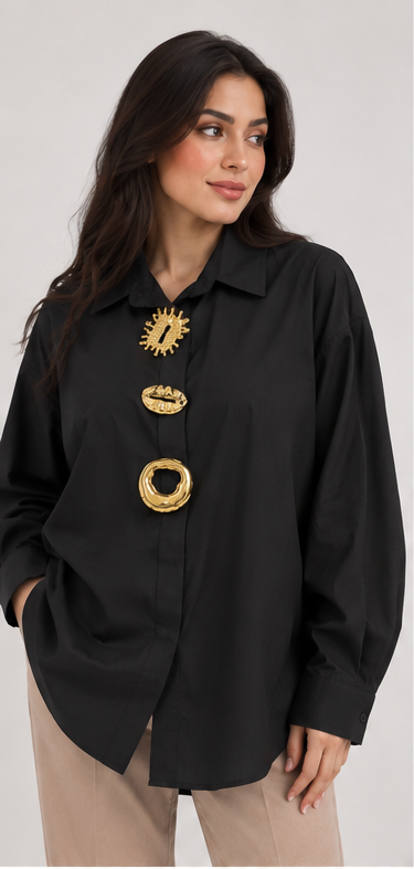 Star Accessory Poplin Shirt