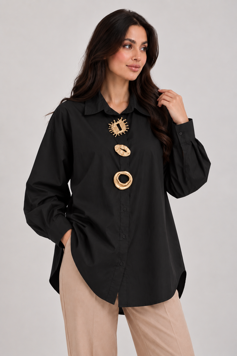 Star Accessory Poplin Shirt