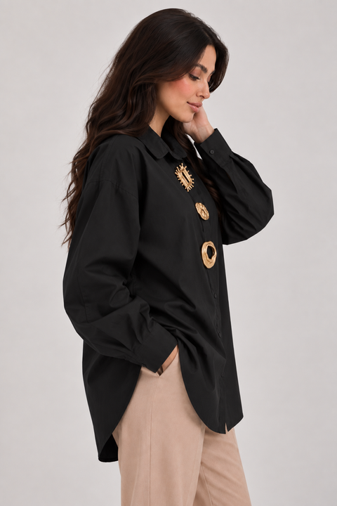 Star Accessory Poplin Shirt